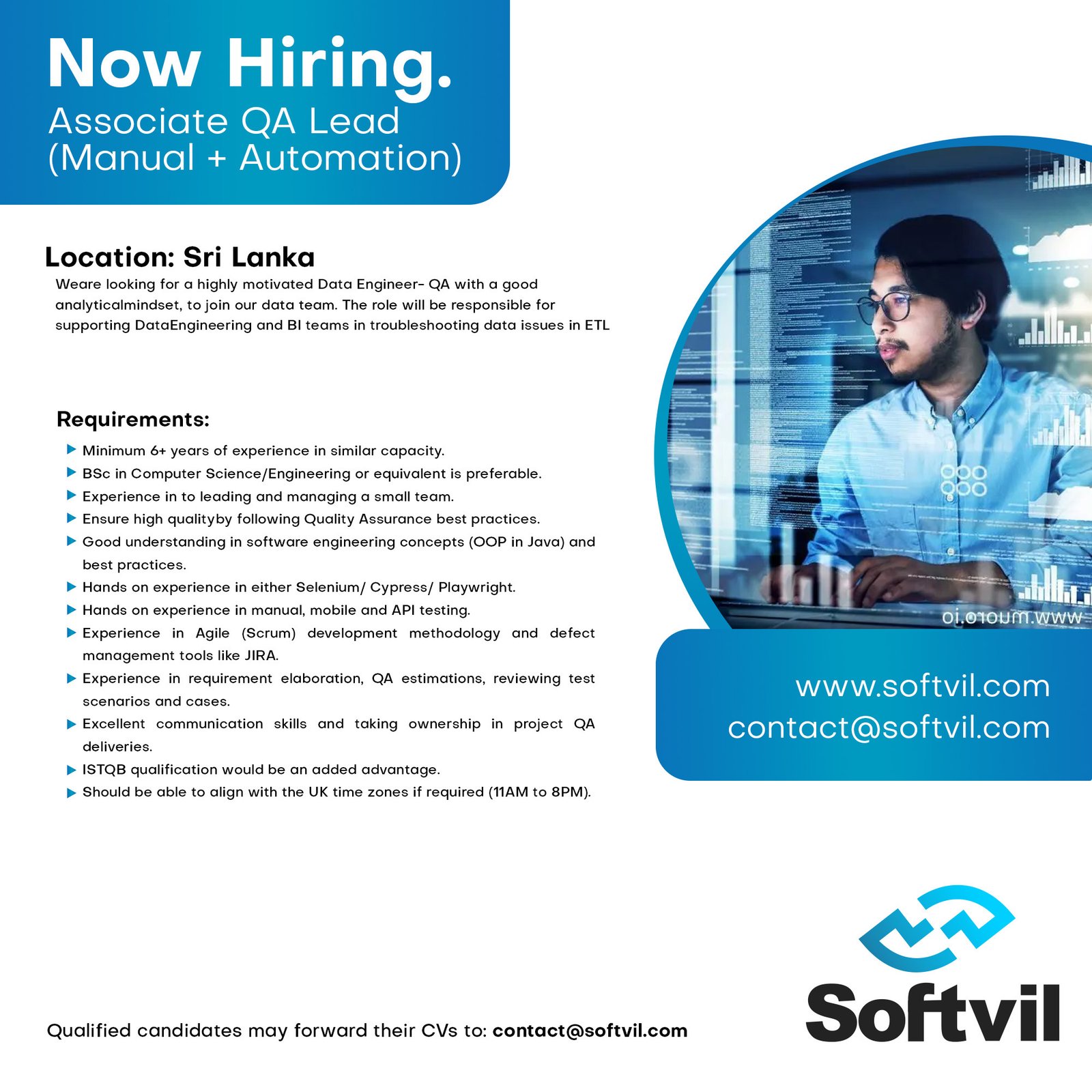Associate QA Lead – Manual + Automation - Softvil Technologies