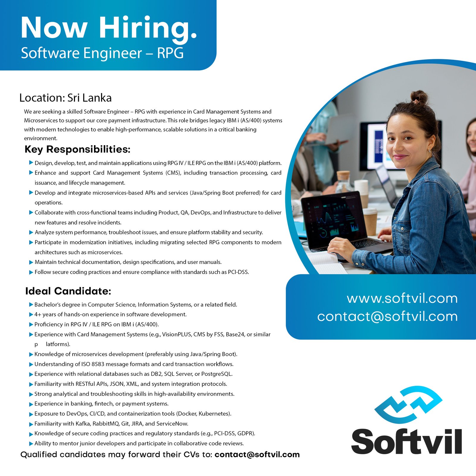 Software Engineer – RPG - Softvil Technologies